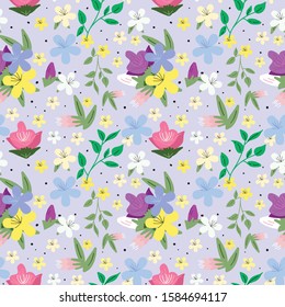 Cute nature seamless pattern design. Can use for print, template, fabric, presentation, textile, banner, poster