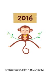 cute naughty 2016 new year greeting card