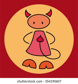 cute naughty devil in the sun