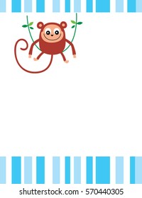 cute naughty monkey vector