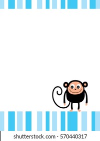 cute naughty monkey vector