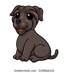 Cute neapolitan mastiff dog cartoon