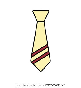 cute necktie isolated icon vector illustration