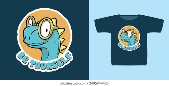 adorable dino nerd para el diseño de camisetas