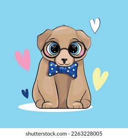Cute nerd puppy, Images and Stock Vectors.
