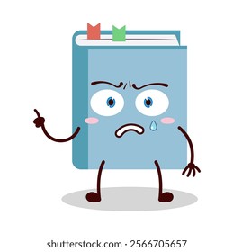 
cute nervous expression of blue book cartoon cute weird expression of blue book cartoon character
character
