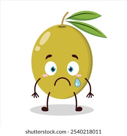 cute nervous expression of olive character