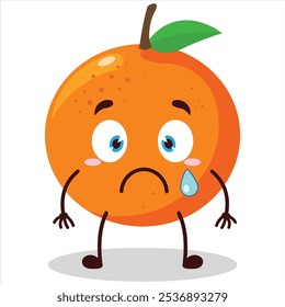 Linda expresión nerviosa de carácter naranja