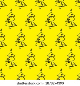 Cute new year christmas pattern in modern scandinavian style in vector. Absctract nordic geometric design for winter decoration interior, print posters, greating card, bussines banner, wrapping.