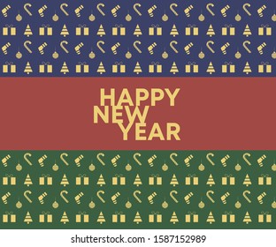 Cute New Year colorful pattern 