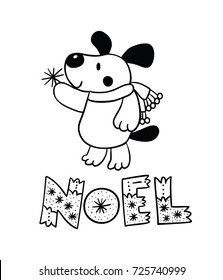 Cute new year dog