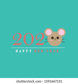 Cute New Year Square Greeting Banner Design Template