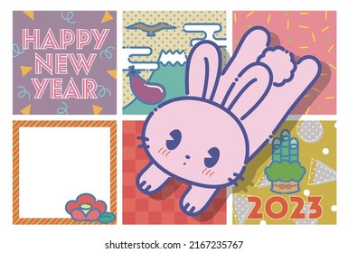 A cute New Year's card with a photo space.