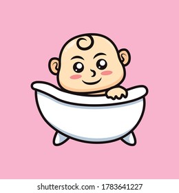 Cute newborn baby design illustration