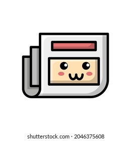 cute newspaper icon illustration vector graphic