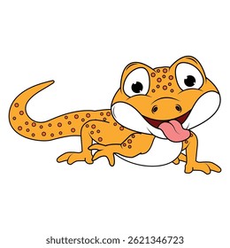 Ilustração de Desenho Animado de Newt Bonito