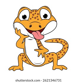 Ilustração de Desenho Animado de Newt Bonito
