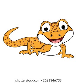 Ilustração de Desenho Animado de Newt Bonito