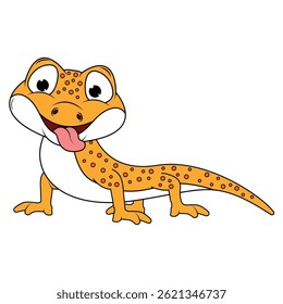 Ilustração de Desenho Animado de Newt Bonito