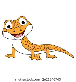 Ilustração de Desenho Animado de Newt Bonito