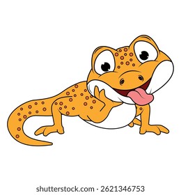 Ilustração de Desenho Animado de Newt Bonito