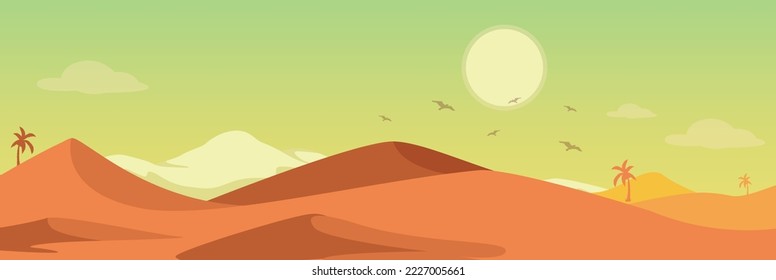 Cute and nice design of desert and interior objects vector design