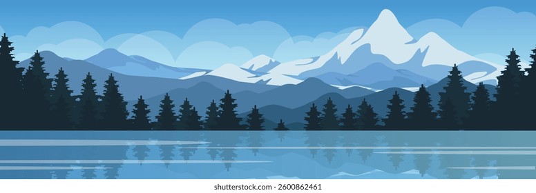 Cute and nice design of Ice mountain and interior objects vector design