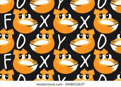 Cute, nice, friendly, lovely fox, cartoon vector illustration. 