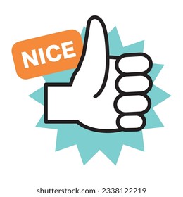 cute nice mark finger icon