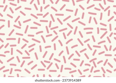 Cute, nice and sweet pink simple sticks. Seamless vector pattern for design and decoration. Fashion, style, cooking, handmade, background.