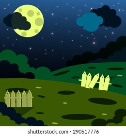 cute night landscape