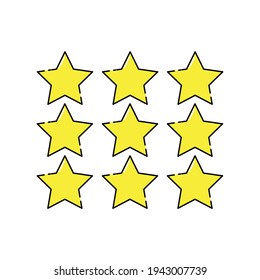 Cute nine star Illustration, wallpaper. modern simple vector icon, flat graphic symbol in trendy flat design style.