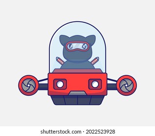 Vehículo piloto de ninja de gato de clase corta