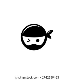 cute ninja head free vector