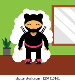 Cute Ninja Warior Character