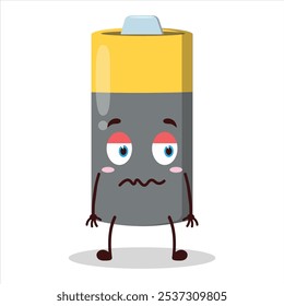 cute nope expression of battery character