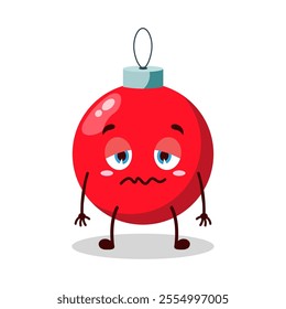 cute nope expression of Christmas ball cartoon character