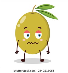 cute nope expression of olive character