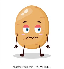 Linda expresión de esperanza de personaje de dibujos animados de papa