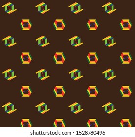 Cute nordic pattern with houses, vector illustration