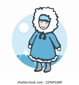 Cute north smiling character, eps8.