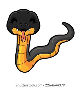 Cute northern ringneck snake cartoon