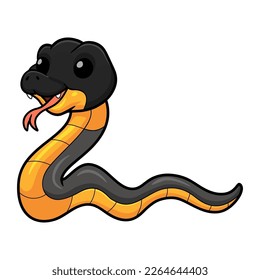 Cute northern ringneck snake cartoon