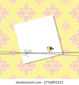 Cute Note Paper with Copy Space