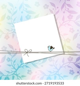 Cute Note Paper with Copy Space