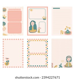 cute note paper illustration design ready to print