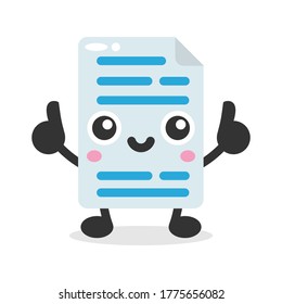 cute note paper mascot characters