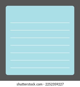 Papel de nota. ilustración vectorial.