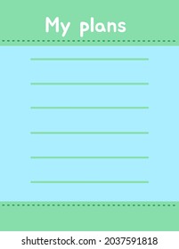 Cute note paper, write memo and write plan for reminder. Vector design suitable for multiple purpose