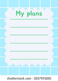 Cute note paper, write memo and write plan for reminder. Vector design suitable for multiple purpose